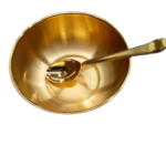 gold bowl and spoon for babies